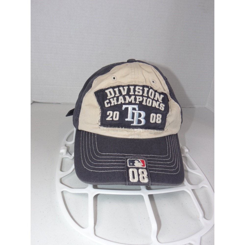 47‎ Brand Tampa Bay Rays 2008 Division Champions MLB Hat Navy Cream OSFA 3551